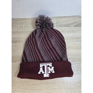 NWOT Texas A&M Aggies Adidas Cold.Dry Beanie Cuffed Knit Pom Winter Hag SEC